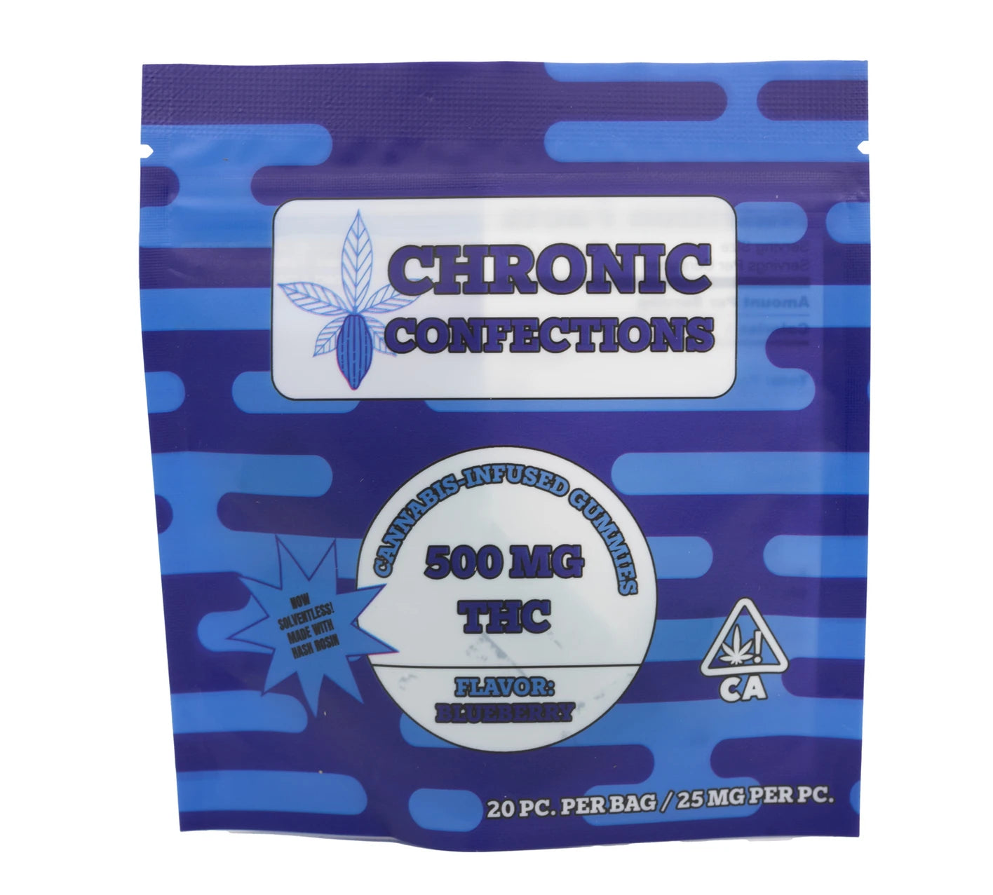 Solventless 500mg Gummies - Blueberry