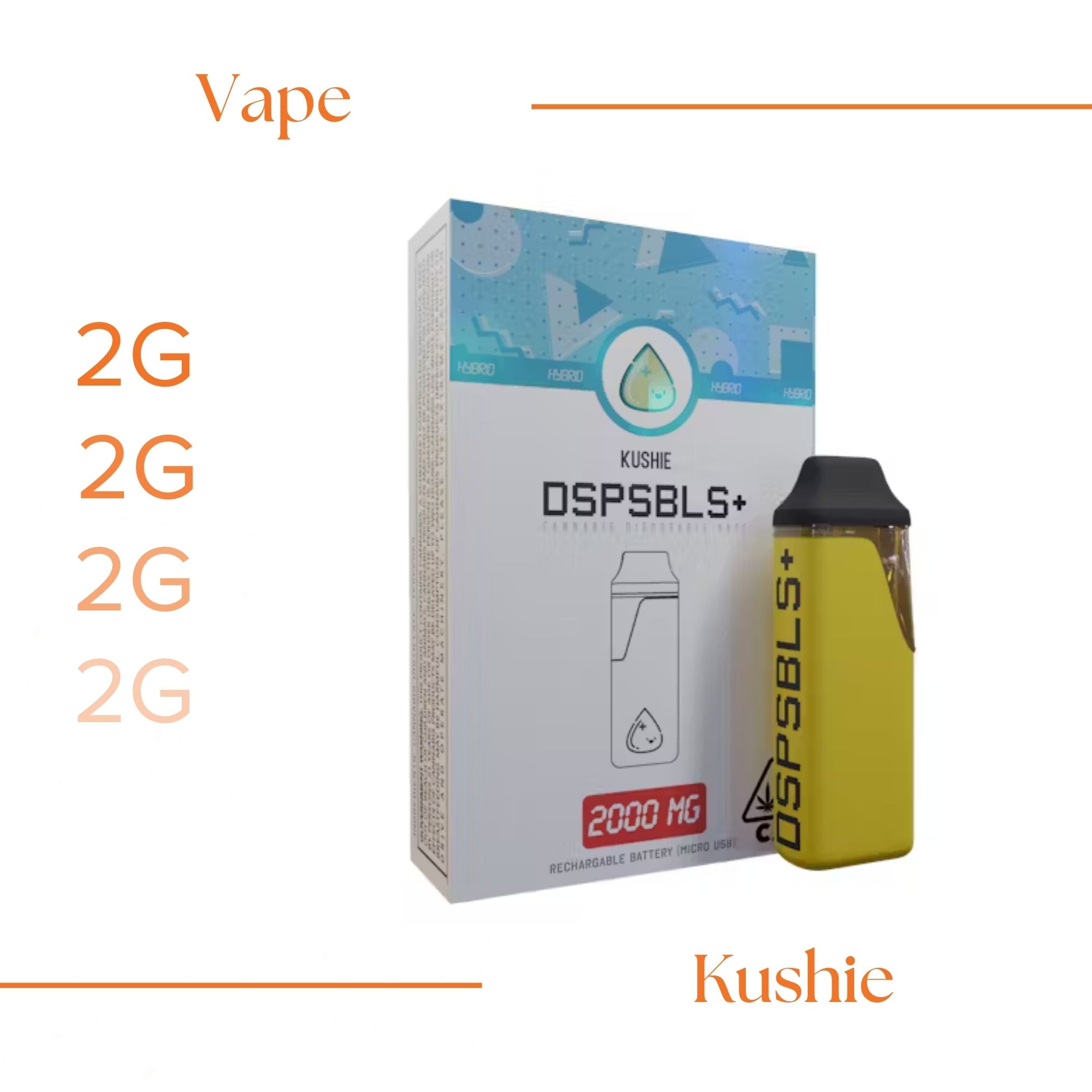 Kushie 2G Distillate Disposable Vape
