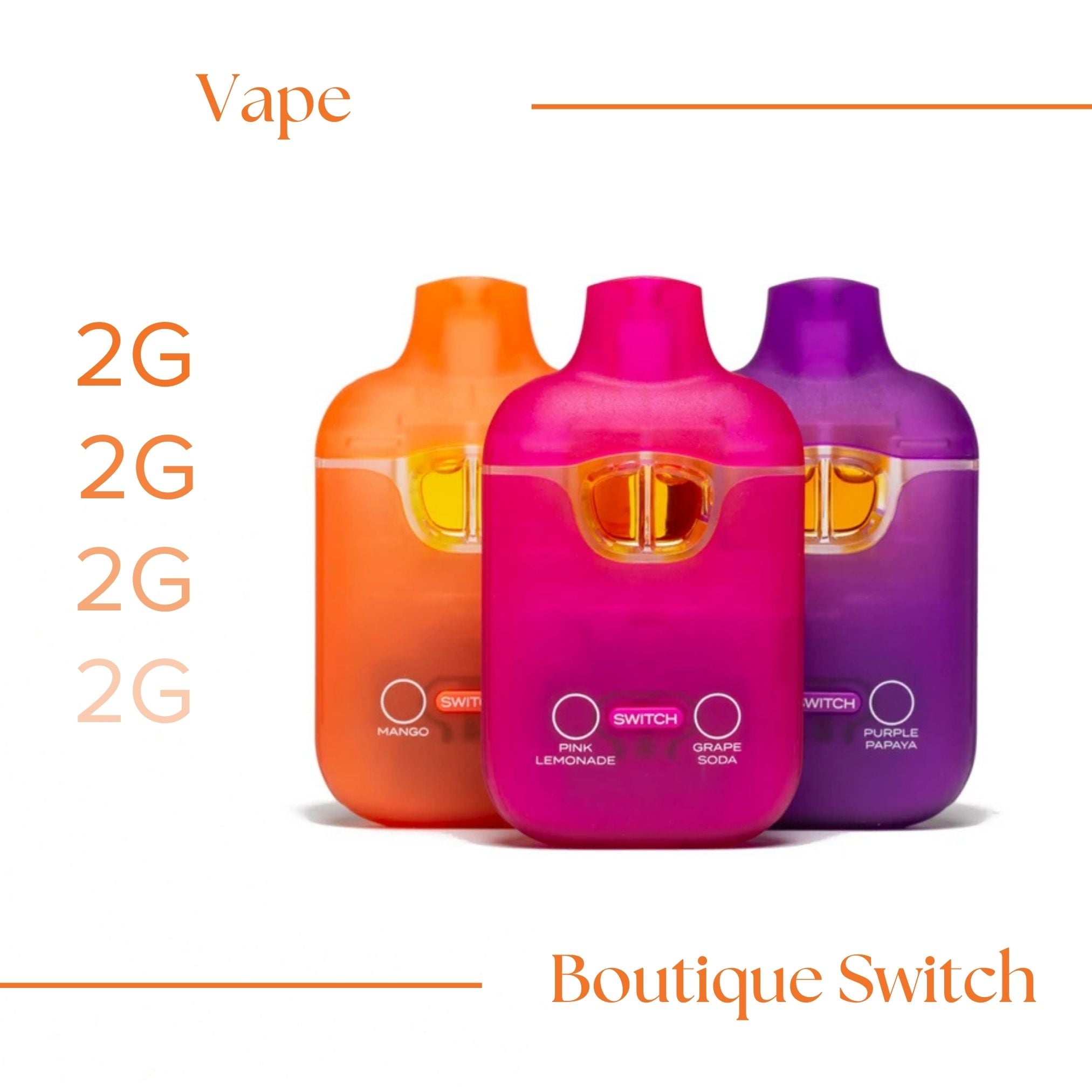 Boutique Switch 2G Live Resin Diamond Disposables